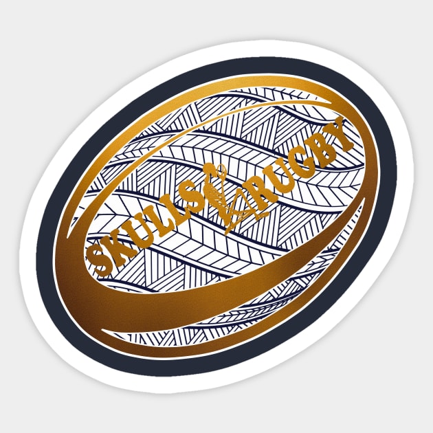 S.R. Samoan Rugby Ball Sticker by SkullsRugby